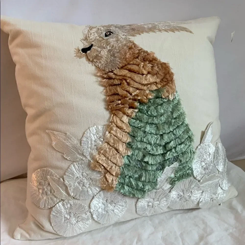 Anthropologie Bunny Accent Pillow